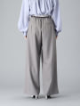 【U150サイズあり】スカーフ付きタックワイドパンツ