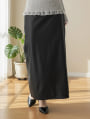 【ウォッシャブル】フェイクレザーナロースカート
