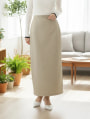 【ウォッシャブル】フェイクレザーナロースカート