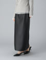 【ウォッシャブル】フェイクレザーナロースカート