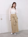 パーカー巻き風ナロースカート