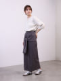 パーカー巻き風ナロースカート