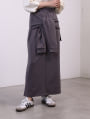 パーカー巻き風ナロースカート