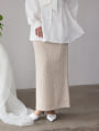 ツイード風MIXスラブナロースカート