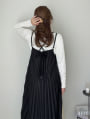 【miyopuセレクト】 バッククロスプリーツキャミワンピース