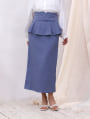 【cho____07セレクト】 ファスナー付きペプラムナロースカート