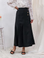 折り返しデザインロングスカート