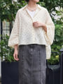 【miyopuセレクト】ドット柄スキッパーシャツ