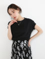 リブメローフレンチスリーブTシャツ
