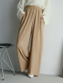 ポケット付きセルフカットプリーツパンツ