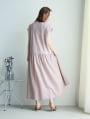 【接触冷感】ギャザー切り替えワンピース