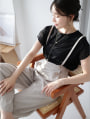 【kannaセレクト】 サスペンダー付きワイドパンツ