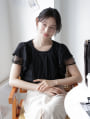【aya223_bセレクト】チュールドッキングフリルTシャツ