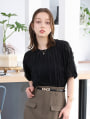 【manaodaysセレクト】 タックフリルTシャツ