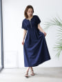 【manaodaysセレクト】 前後2wayウエストタックワンピース