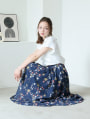 【kanaセレクト】フラワープリントシフォンスカート
