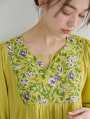 フラワー刺繍ロングワンピース