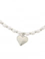 メタルハートパールネックレス