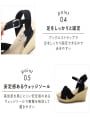 【履き心地やみつき感激】ツイストデザインウェッジ感激サンダル