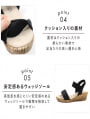 【履き心地やみつき感激】キラキラゴムウェッジ感激サンダル