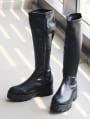 厚底ストレッチロングブーツ